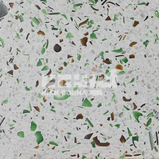 موزائیک واش بتن انتیک سفید سبز قهوه ای شیشه ای 40*60