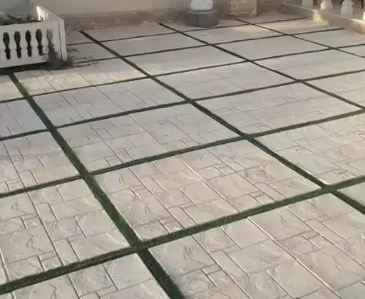 بتن اکسپوز کف طرح ساده 40*120